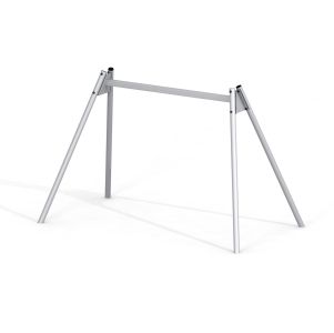 Double swing frame with steel pillars
