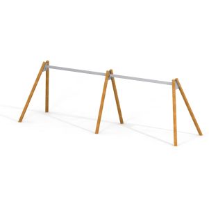 Four-seater swing frame with larch posts